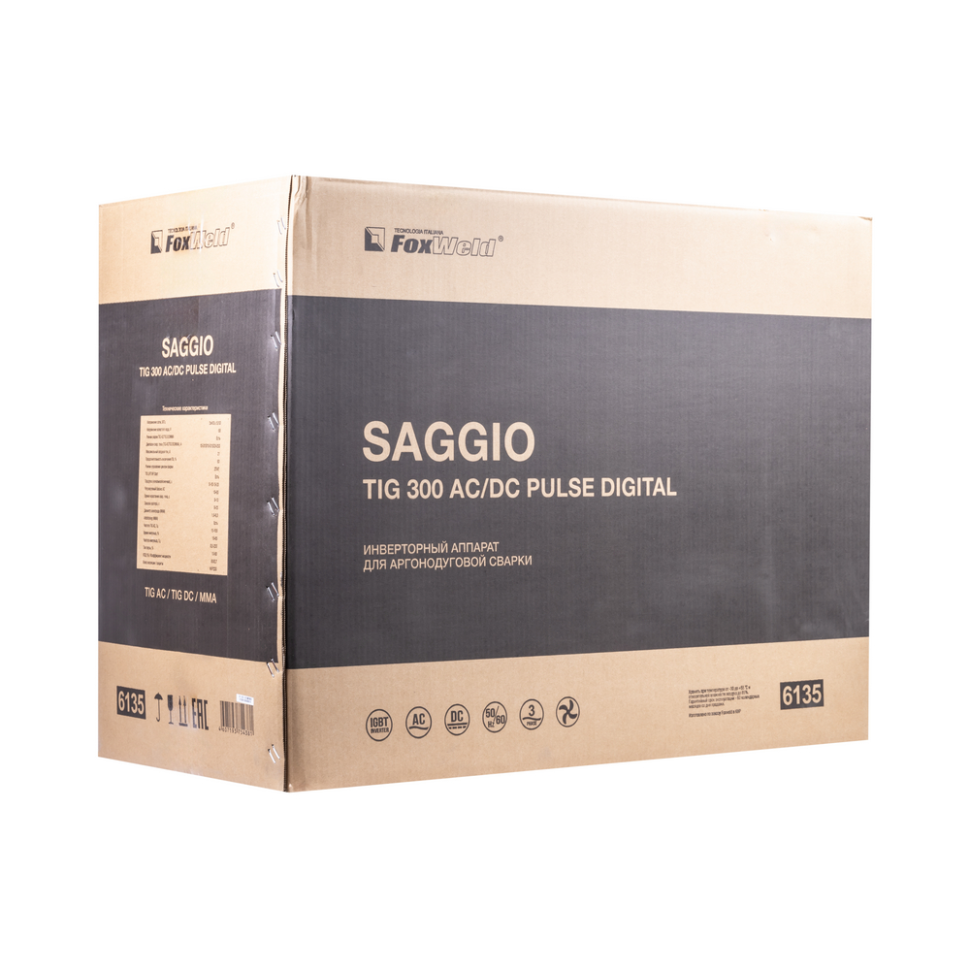 АППАРАТ АРГОНОДУГОВОЙ СВАРКИ SAGGIO TIG 300 AC/DC PULSE DIGITAL