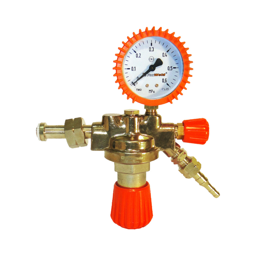 РЕДУКТОР FOXWELD CR200-PR (ПРОПАНОВЫЙ, 1 МАНОМЕТР, ВЕНТИЛЬ, ПР-ВО FOXWELD/КНР)